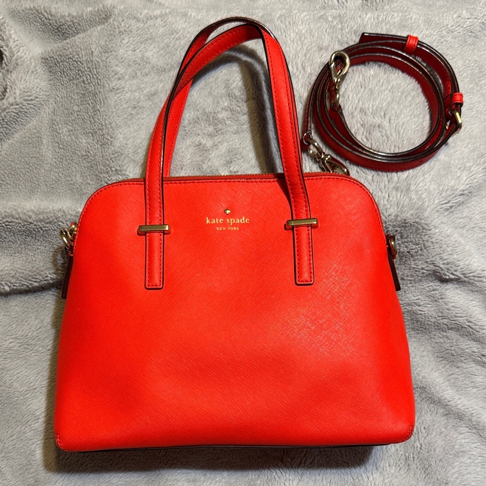 Kate Spade red satchel/crossbody bag